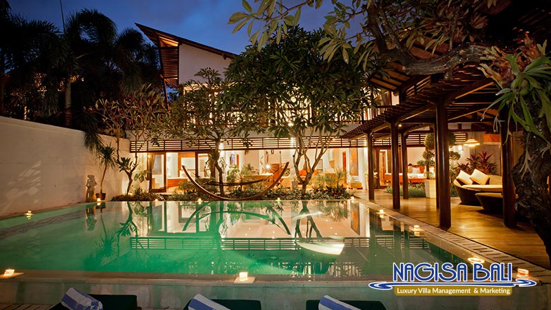 villa casis sanur pool night view by nagisa bali