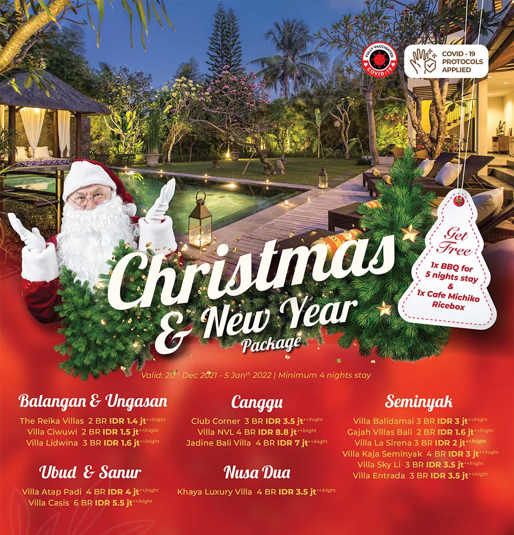 christmas and new year package by nagisa bali villas