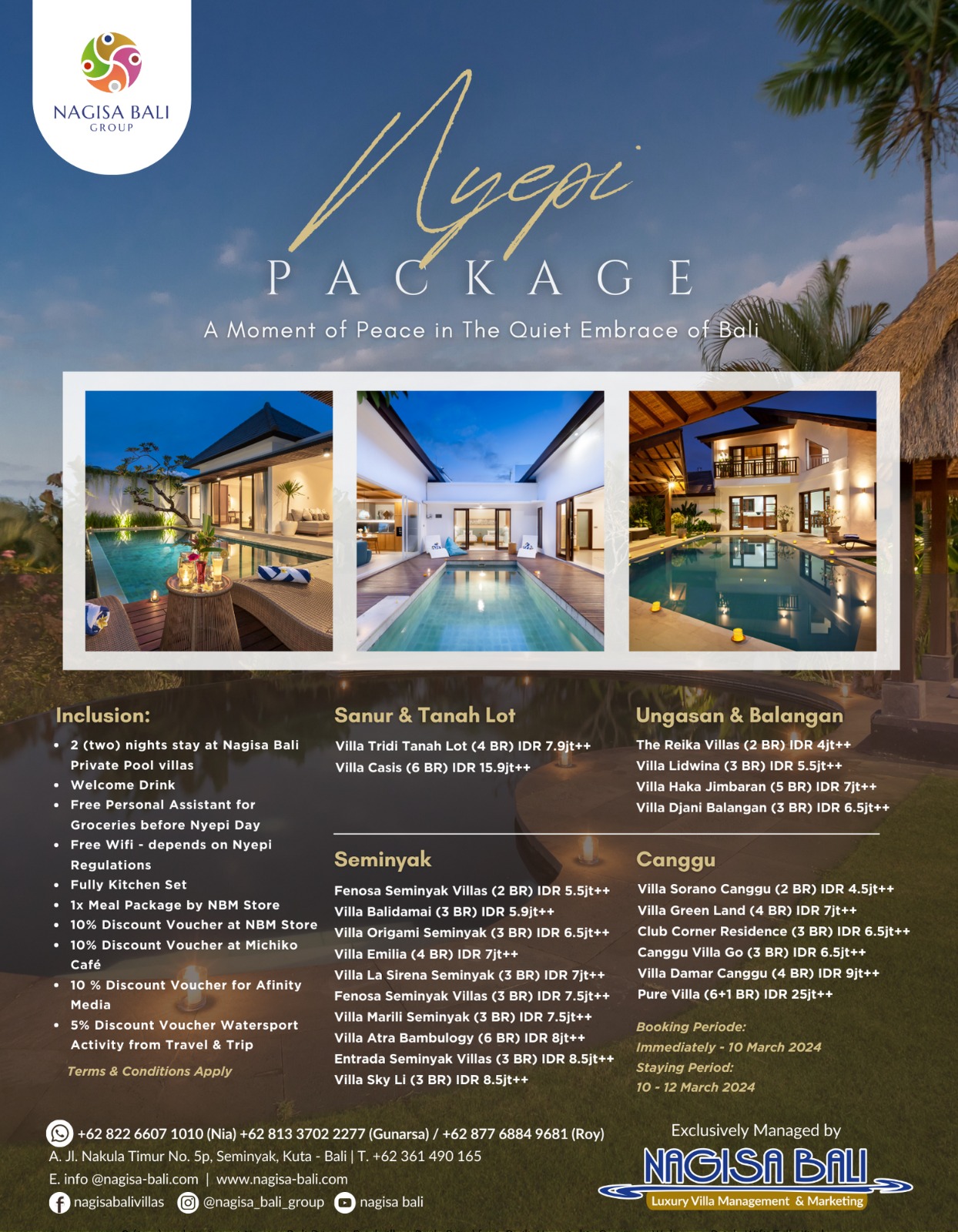 Nyepi Package - Nagisa Bali Villa Management